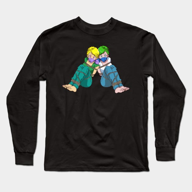 twins Twin girls bondage Long Sleeve T-Shirt by FromBerlinGift